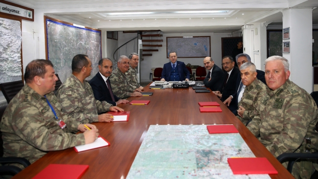Cumhurbaşkanı Recep Tayyip Erdoğan'dan Şırnak 23. Sınır Jandarma Tümen Komutanlığı'na ziyaret